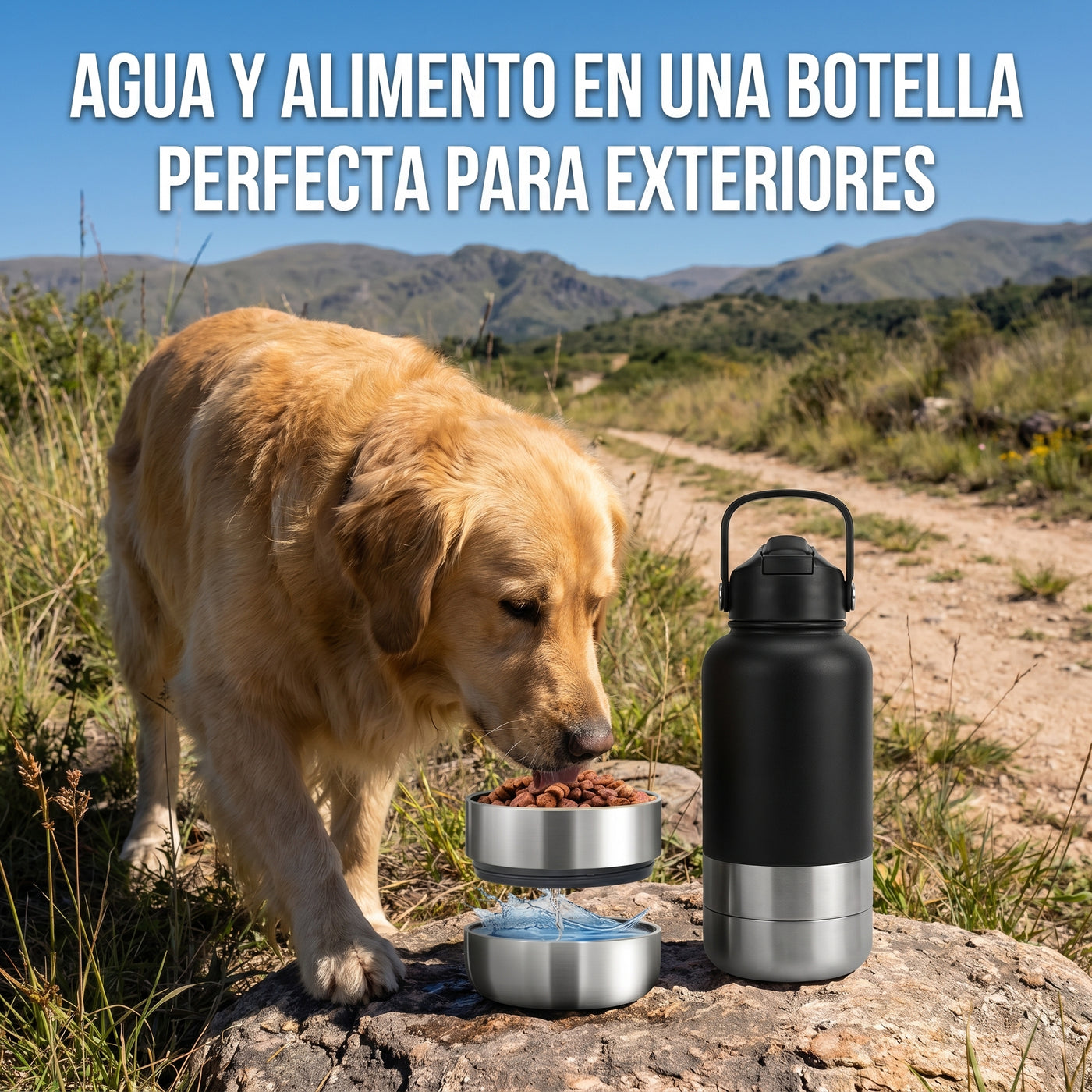 Botella 2 en 1 para Agua y Alimento - imagen 2