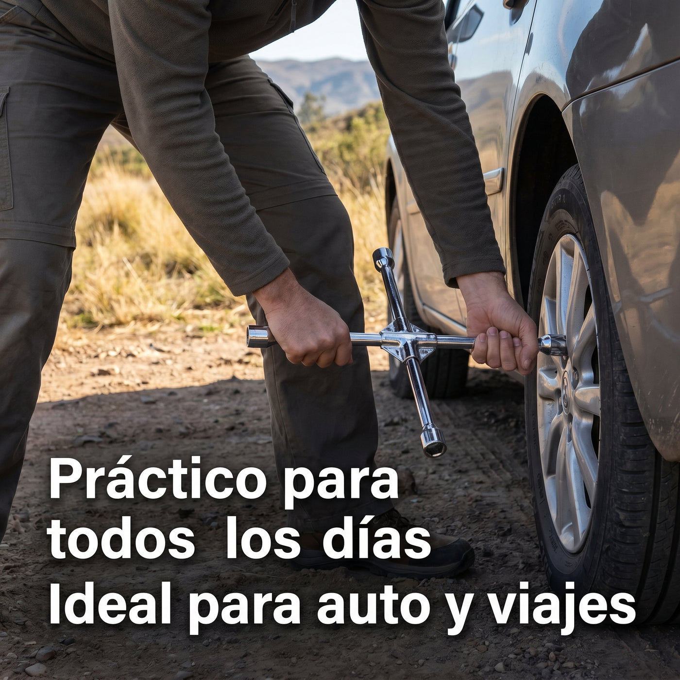 Llave Cruz Plegable para Ruedas - imagen 2