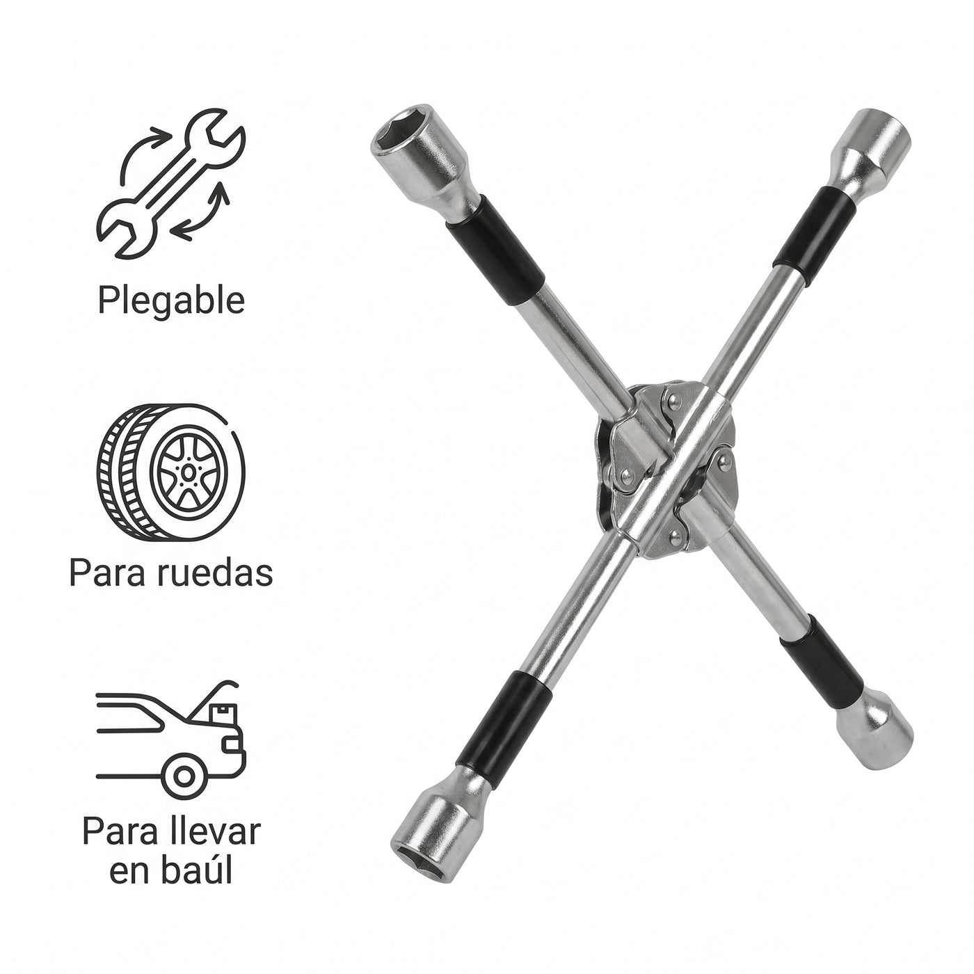 Llave Cruz Plegable para Ruedas - imagen 3