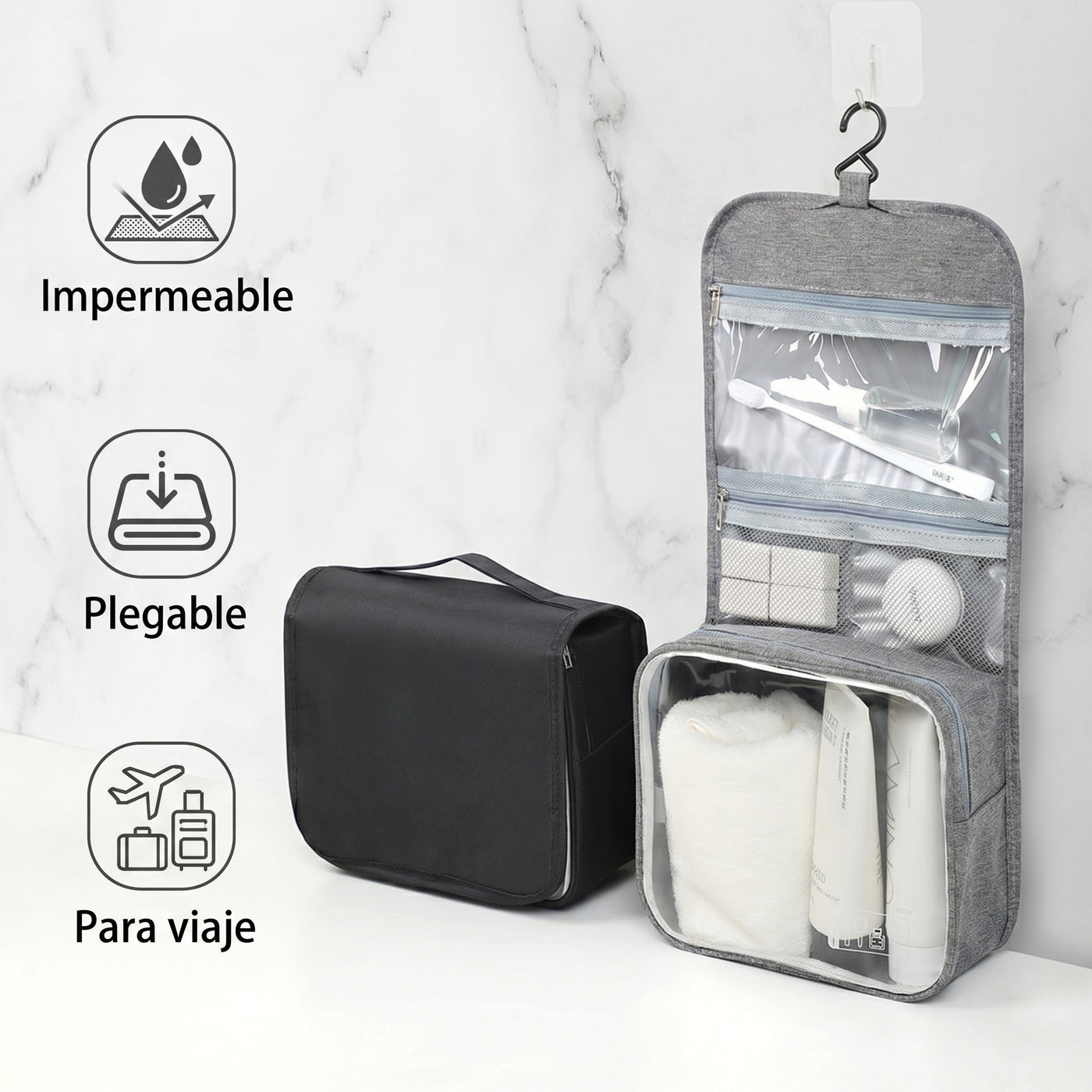 Neceser Plegable Impermeable de Viaje - imagen 3