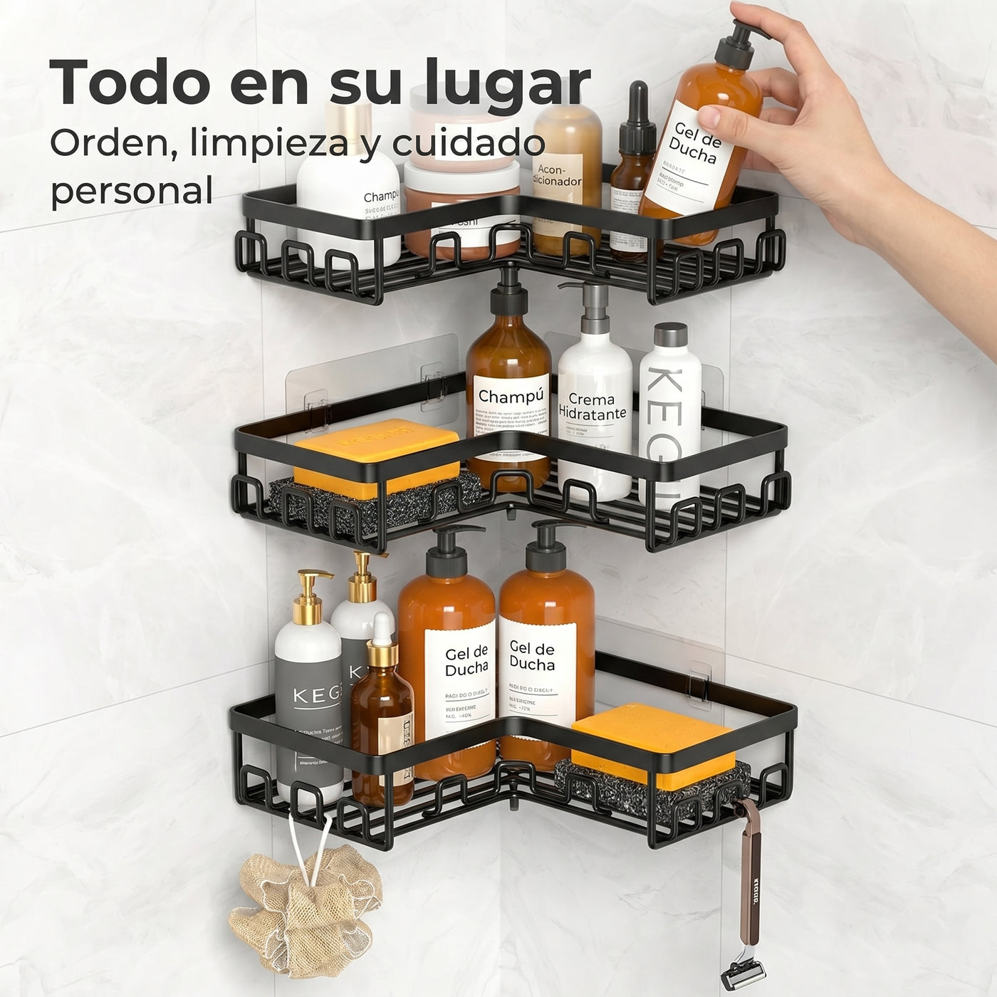 Organizador de Esquina para Baño y Cocina - imagen 2