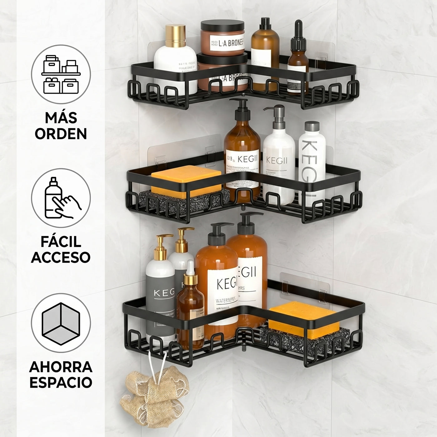 Organizador de Esquina para Baño y Cocina - imagen 3