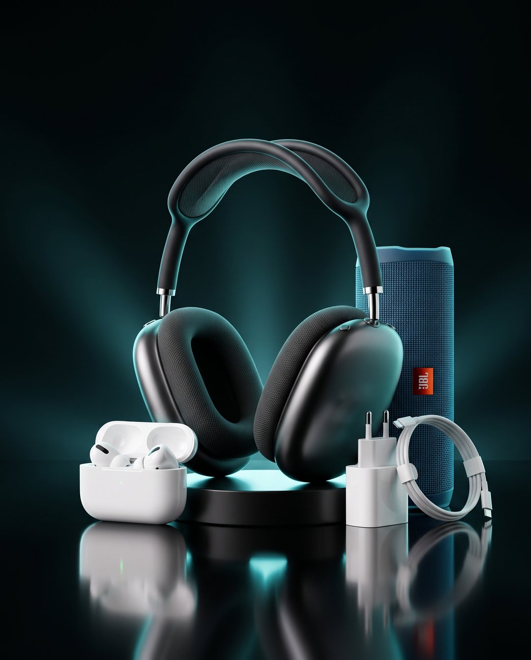 AirPods Max, AirPods Pro, parlante Bluetooth y cargador con stock en Tecno Torcuato